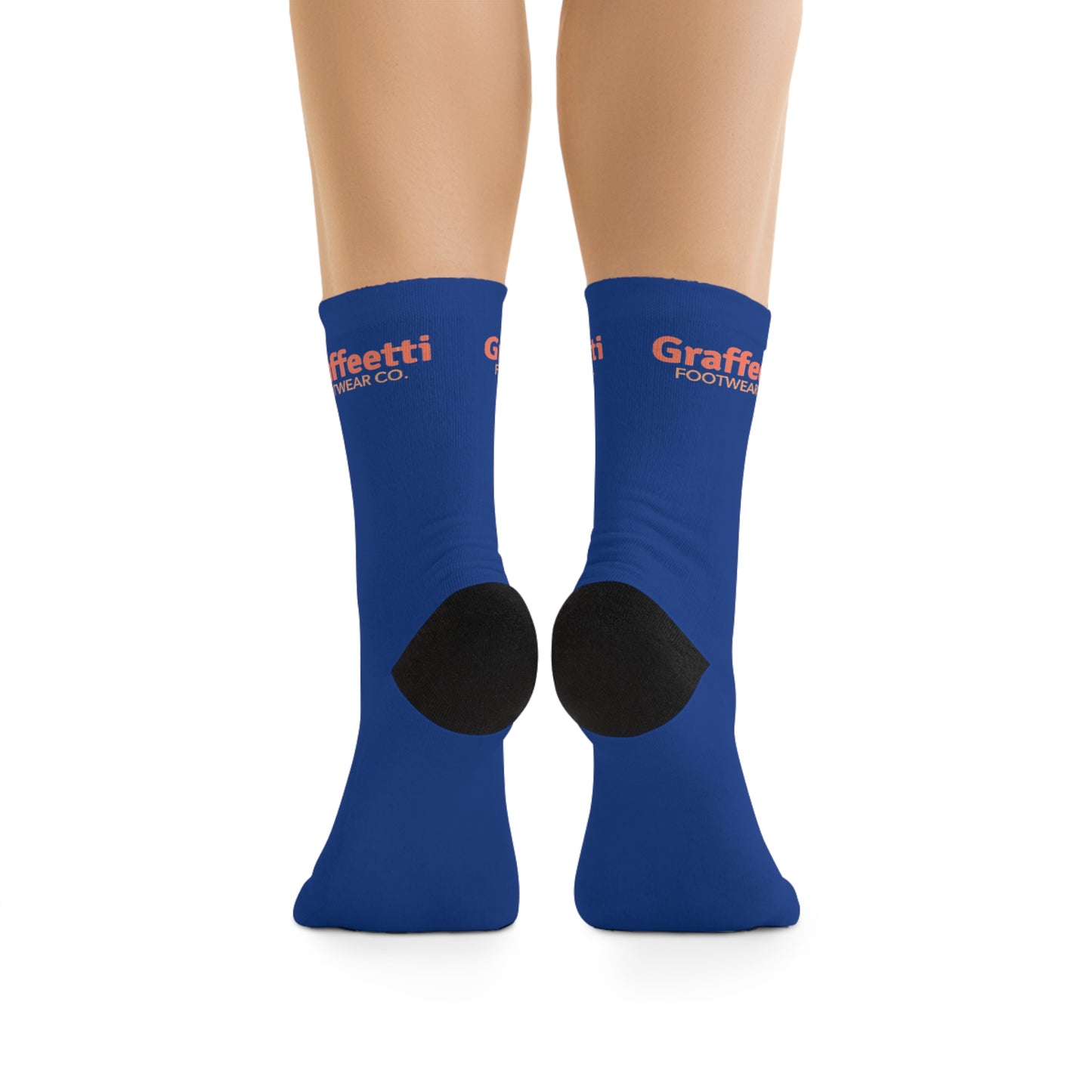 Socks, Recycled Poly Socks, by Graffeetti Footwear Signature Mid Size Compression Socks, Universal Gender., FREE SHIPPING, ECO-Friendly Sock