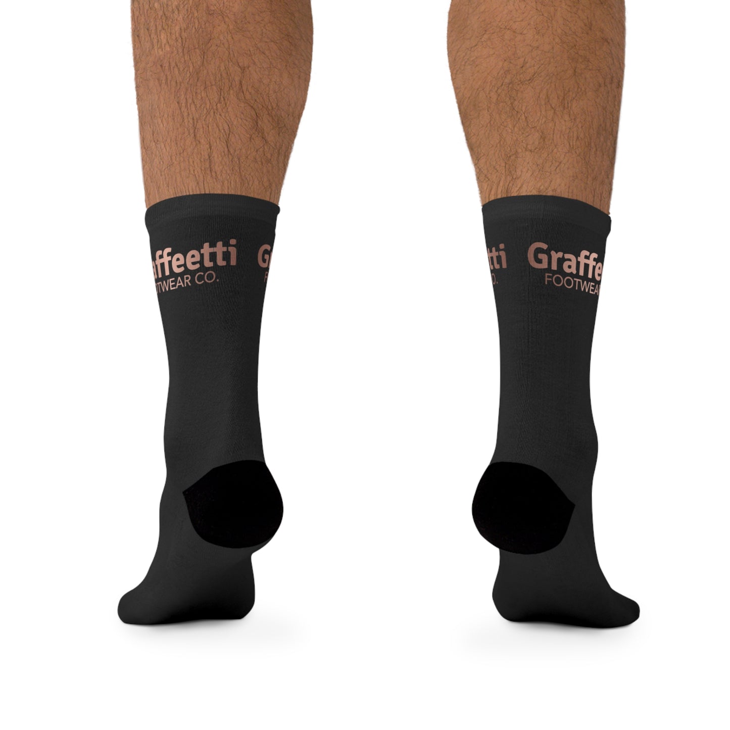 Socks, Recycled Poly Socks, by Graffeetti Footwear Signature Mid Size Compression Socks, Universal Gender., FREE SHIPPING, ECO-Friendly Sock